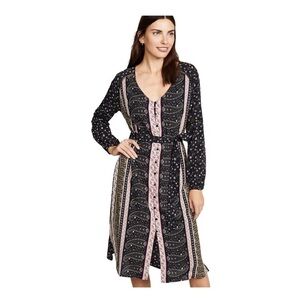 𝅺CUPCAKES and Cashere Stripe Long Sleeve Midi Dress